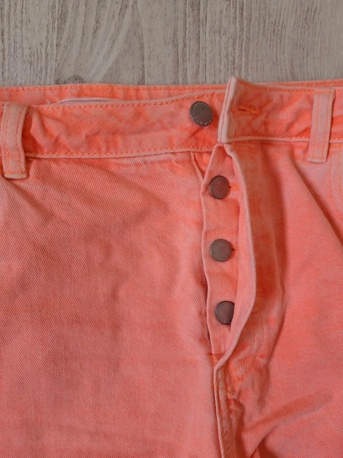 🌸 Short de mujer de cintura alta coral rosa Promod – Nuevo – Talla 44 (conviene para un 40) 🌸 – photo 5
